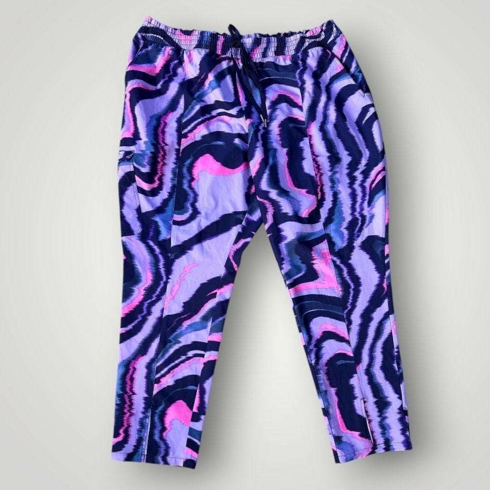 tek gear Women's Purple & Pink Abstract Pull-On Joggers